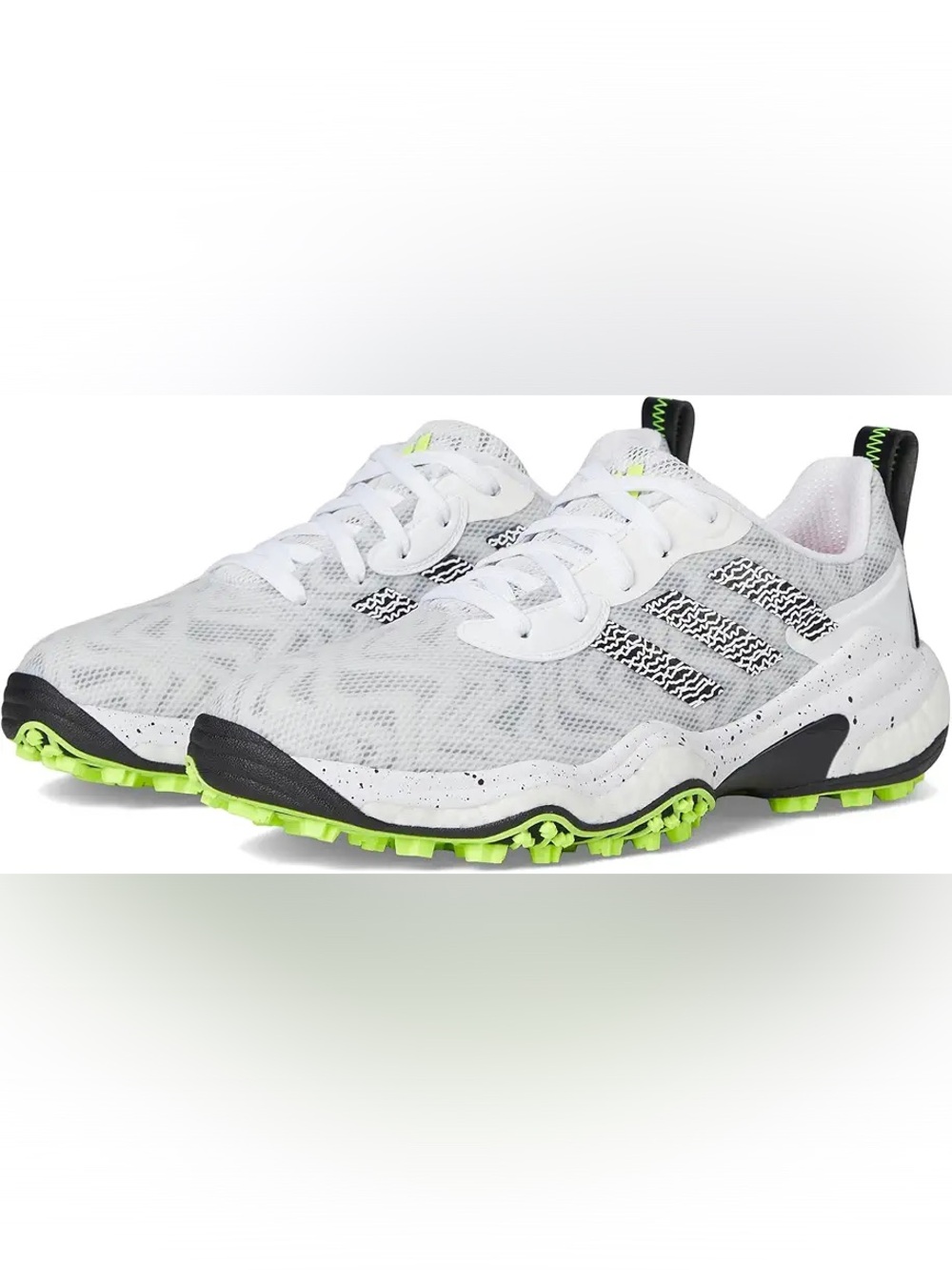 NEW Mens ADIDAS Codechaos 25 Spikeless Golf Shoes IF3268 White Lucid Lemon 11.5